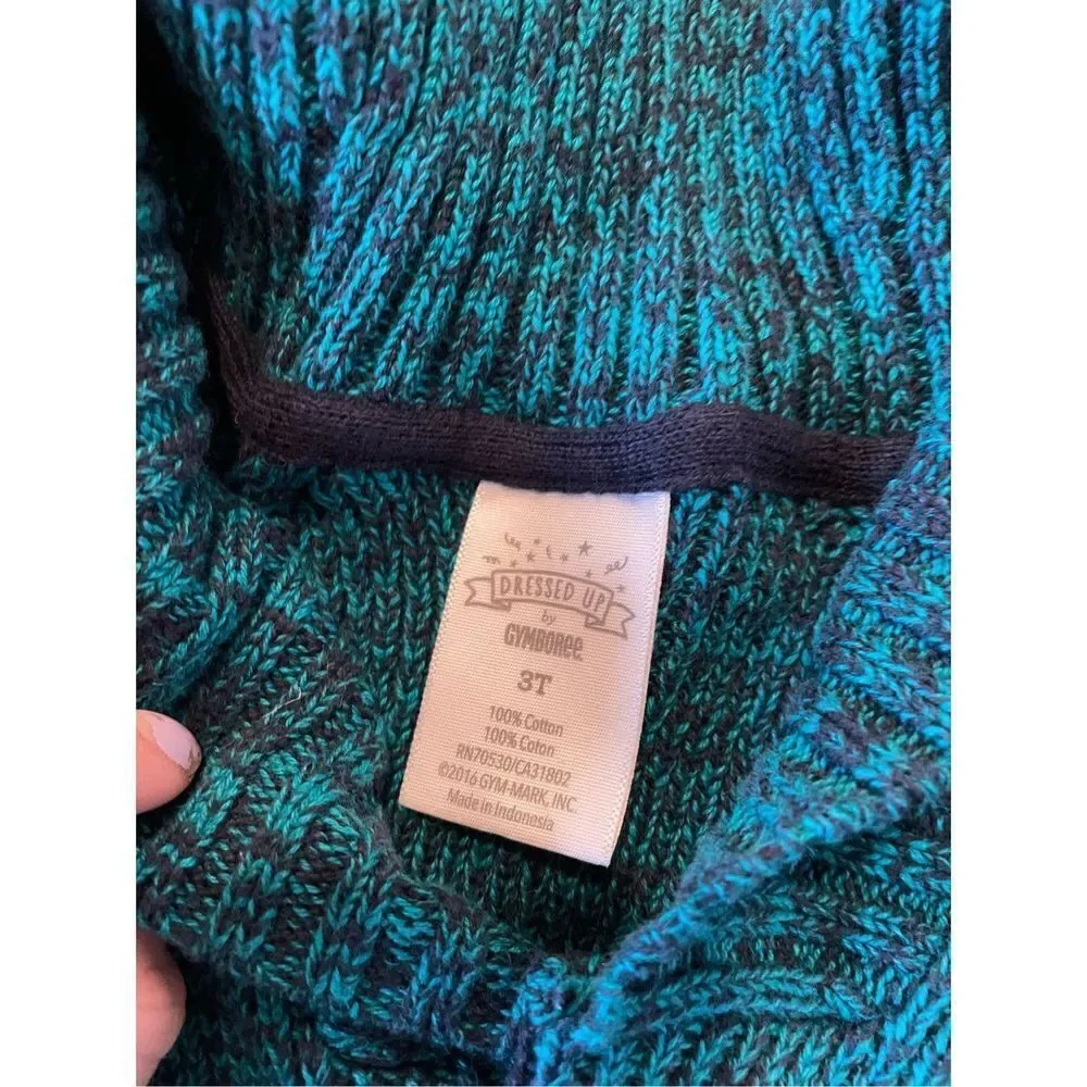 Gymboree 3t button front shawl neck sweater green